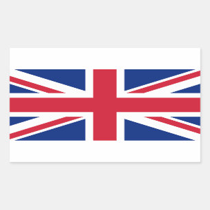 Sticker Rectangulaire Drapeau Union Jack du Royaume-Uni