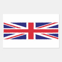 Drapeau Union Jack peint en bordure floue