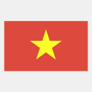 Sticker Rectangulaire Drapeau Vietnam/Vietnam