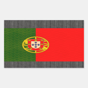 Sticker Rectangulaire Drapeau vintage de Portugais de motif