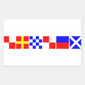 Sticker Rectangulaire Drapeaux de signaux maritimes URNU East Midlands