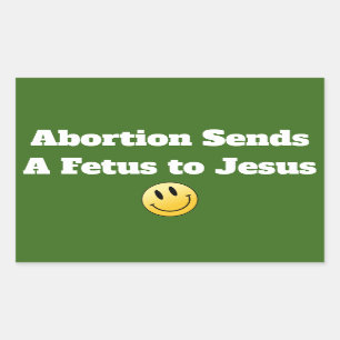 Sticker Rectangulaire Droite reproductrice de pro d'avortement foetus
