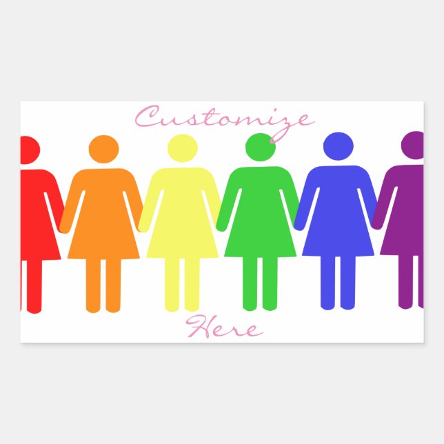 Sticker Rectangulaire droits des femmes 2017 LGBTQIA Thunder_Cove (Devant)