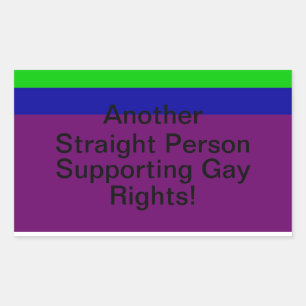 Sticker Rectangulaire Droits des homosexuels de soutien
