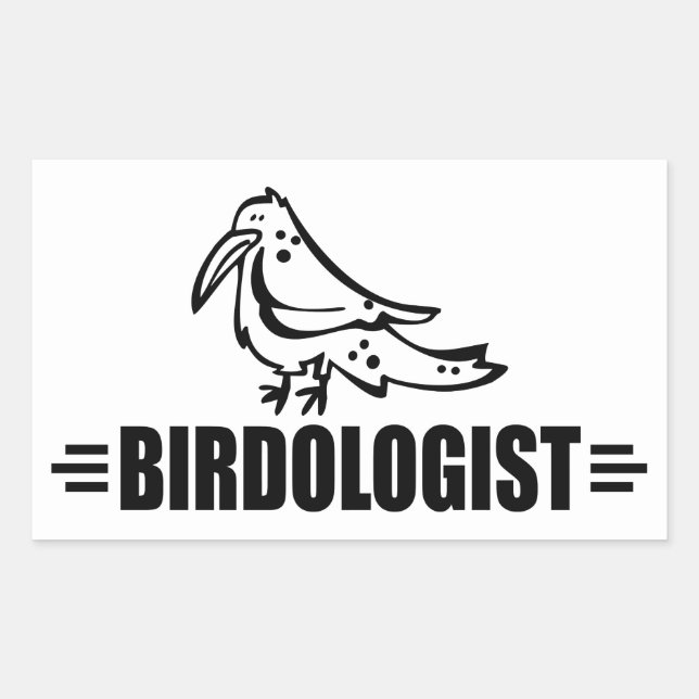 Sticker Rectangulaire Drôle d'oiseau (Devant)