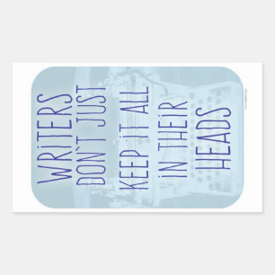 Sticker Rectangulaire Drôle Ecrivain Chef Slogan