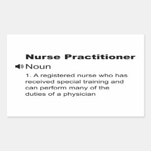 Sticker Rectangulaire Drôle Nurse Praticien Définition