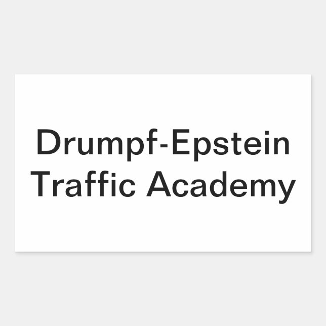 Sticker Rectangulaire Drumpf-Epstein Traite Hankamer Artjunkhaus (Devant)