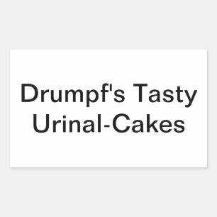 Sticker Rectangulaire Drumpf's Tasty Urinal-Cakes Hankamer Artjunkhaus