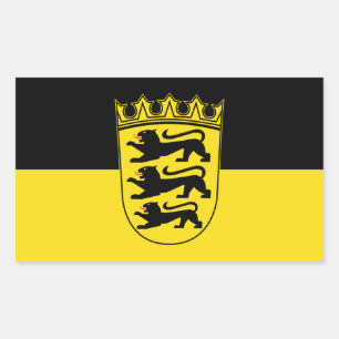 Sticker rectangulaire du Bade-Wurtemberg