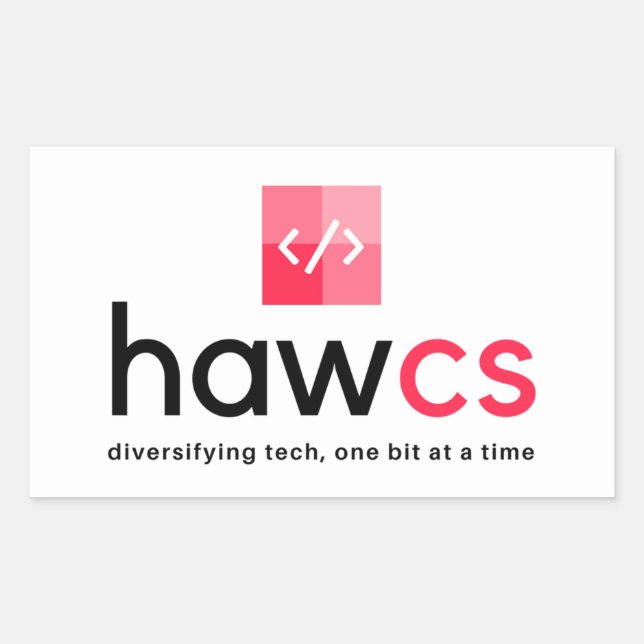 Sticker rectangulaire du club HAWCS (Devant)