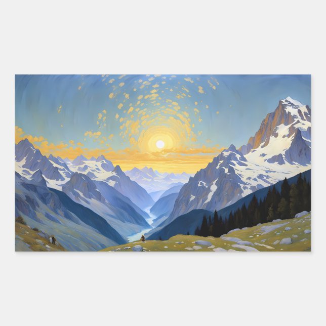 Sticker Rectangulaire Du haut (Devant)