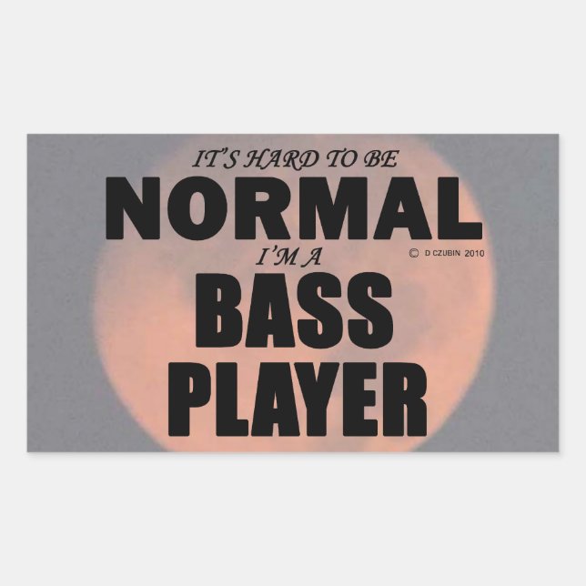 Sticker rectangulaire du Lecteur Basse Normal (Devant)