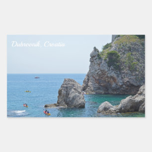 Sticker Rectangulaire Dubrovnik Croatie Rocks Holiday