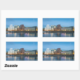 Sticker Rectangulaire Dusseldorf Allemagne