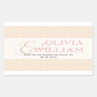 Sticker Rectangulaire Dusty rose carrelage marocain esperie et mariage