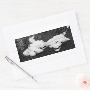 Sticker Rectangulaire duveteux vers le bas