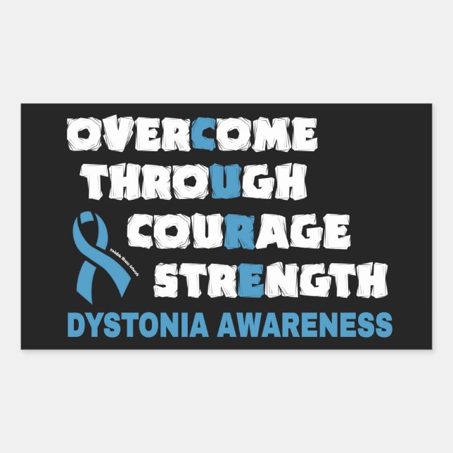 Sticker rectangulaire Dystonia (Devant)