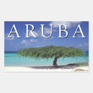Sticker Rectangulaire Eagle Beach   Caraïbes, Aruba