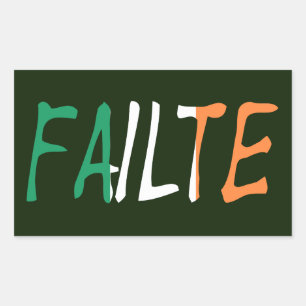 Sticker Rectangulaire Échecs superposés sur le stkcnt drapeau irlandais