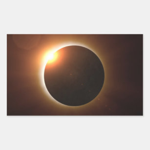 Sticker Rectangulaire Éclipse solaire totale