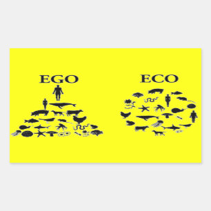 Sticker Rectangulaire Eco contre l'amour-propre