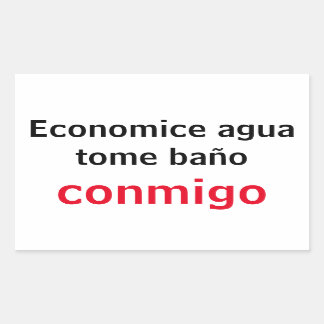 Sticker Rectangulaire Economice agua
