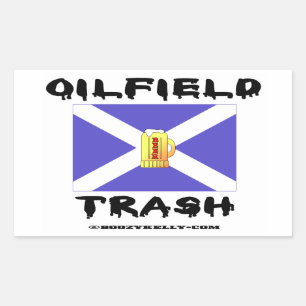 Sticker Rectangulaire Ecossais Pétrole Terrain Déchets, Saltire, Boue de