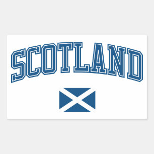 Sticker Rectangulaire Ecosse + Drapeau