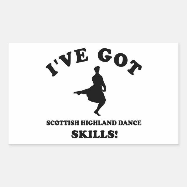 Sticker Rectangulaire Écosse Highland Dancing designs (Devant)