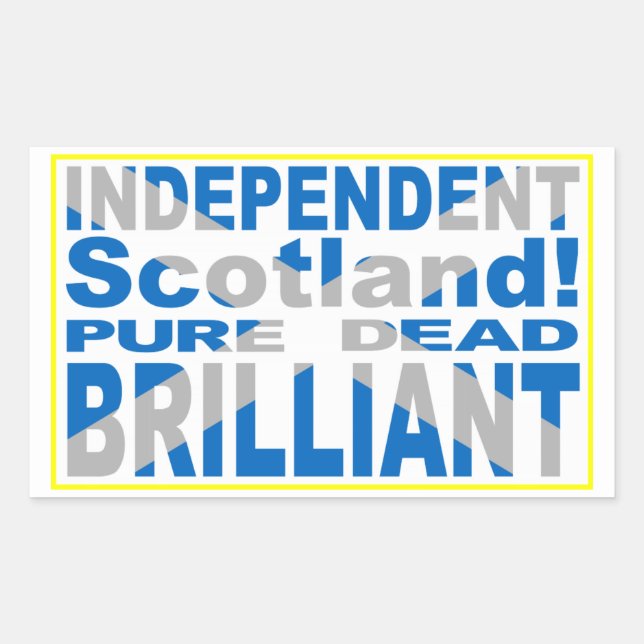 Sticker Rectangulaire Ecosse indépendante Pure, Morte, Brillante (Devant)