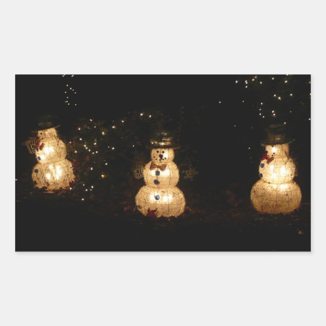Sticker Rectangulaire Écran Luminaire Snowman (Devant)