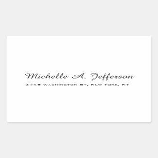 Sticker Rectangulaire Écriture manuscrite classique Blanc tendance créat