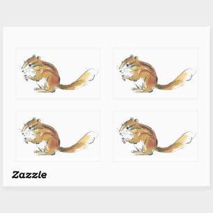 Sticker Rectangulaire Écureuil