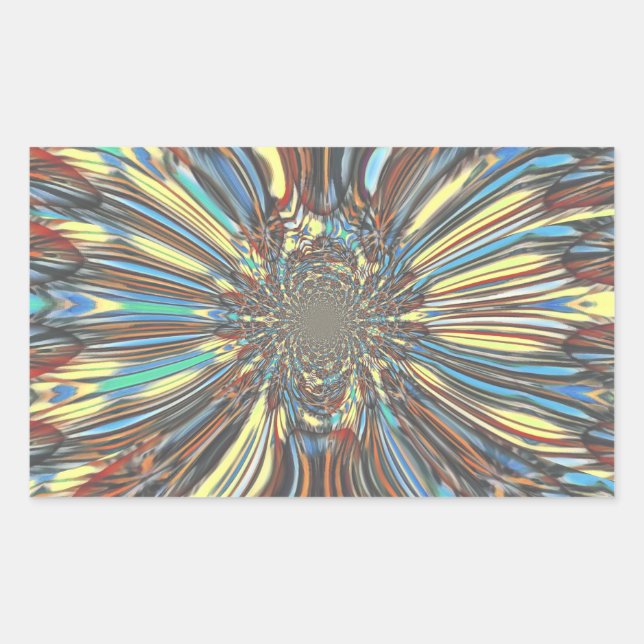Sticker Rectangulaire Edgy African Urban Pop Art Conception optique Abst (Devant)