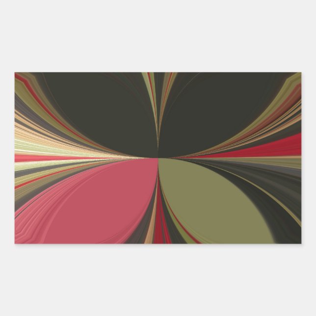 Sticker Rectangulaire Edgy Earth Kaleidoscope Art (Devant)