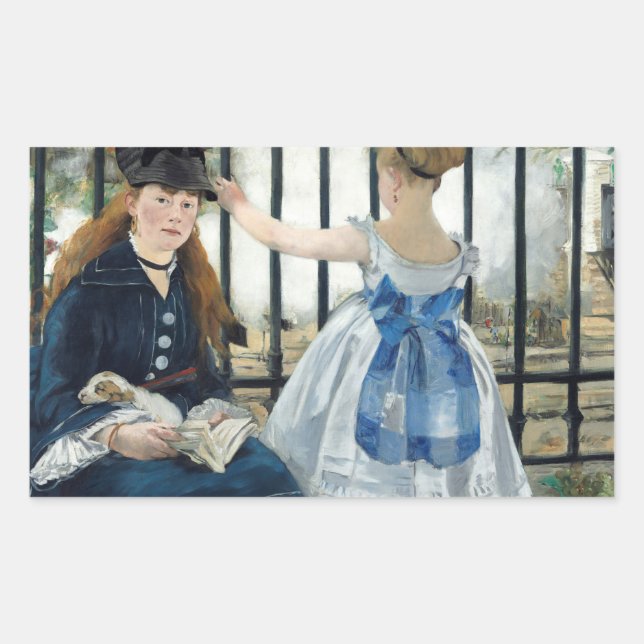 Sticker Rectangulaire Edouard Manet - Le Chemin De Fer (Devant)