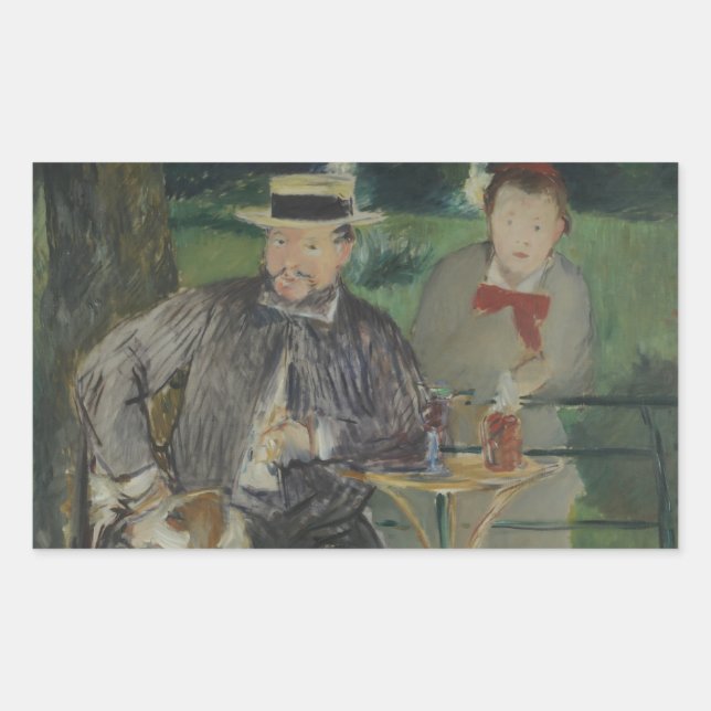 Sticker Rectangulaire Edouard Manet - Portrait d'Ernest Hoschedé (Devant)