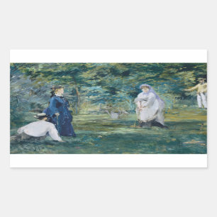 Sticker Rectangulaire Edouard Manet - Un jeu de Croquet