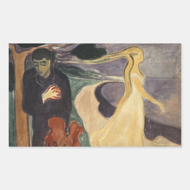 Sticker Rectangulaire Edvard Munch - Séparation (Devant)