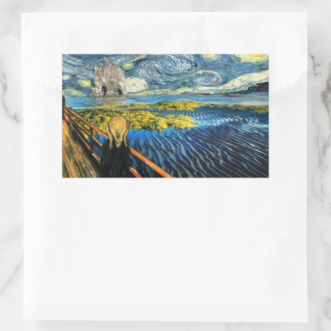 Sticker Rectangulaire Edvard rencontre Vincent (Sac)