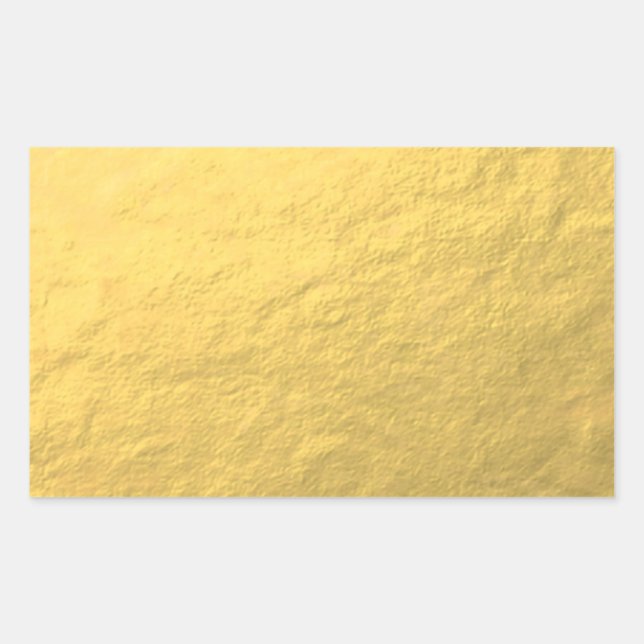 Sticker Rectangulaire Effet Faux Gold Foil imprimé (Devant)