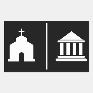 Sticker Rectangulaire Église et État séparés