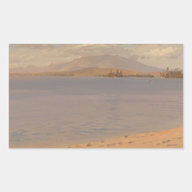 Sticker Rectangulaire Église Frederic Edwin - Mont Katahdin du lac (Devant)