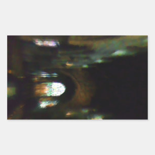 Sticker Rectangulaire Église noire