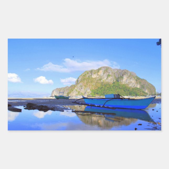 Sticker Rectangulaire El Nido à Palawan (Devant)