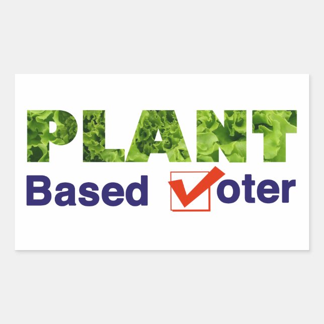 Sticker Rectangulaire Électeur plante (Devant)