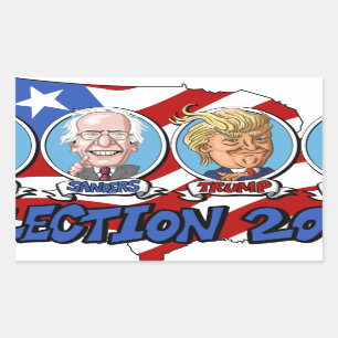 Sticker Rectangulaire Élection 2016 présidentielle