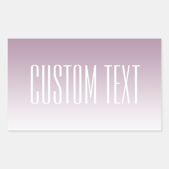 Sticker Rectangulaire Élégant Moderne Texte Éditable & Couleur Ombre (Devant)
