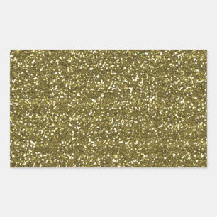 Sticker Rectangulaire Elégant noir Parties scintillant d'or sceaux